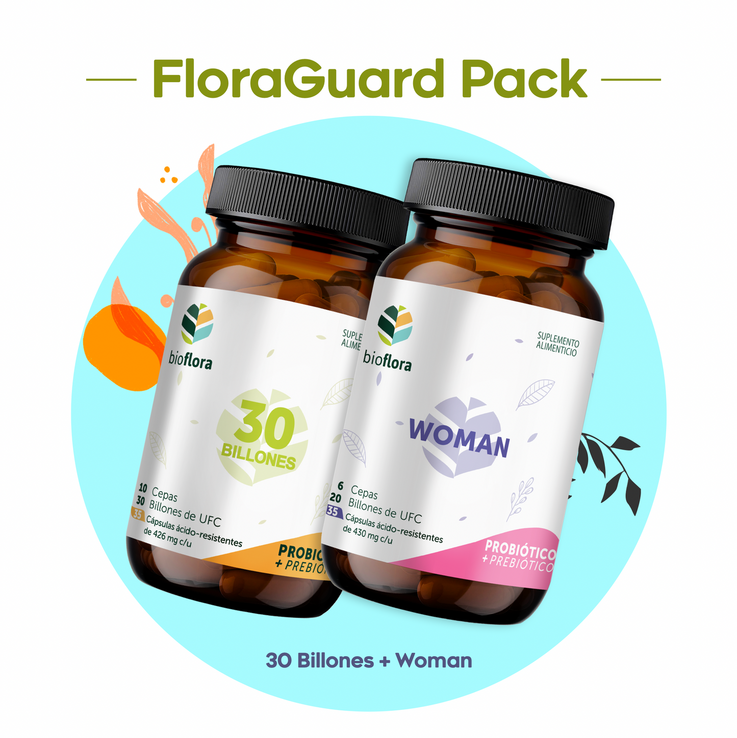 PACK FLORA GUARD (1- 30 BILLONES + 1 -WOMAN)