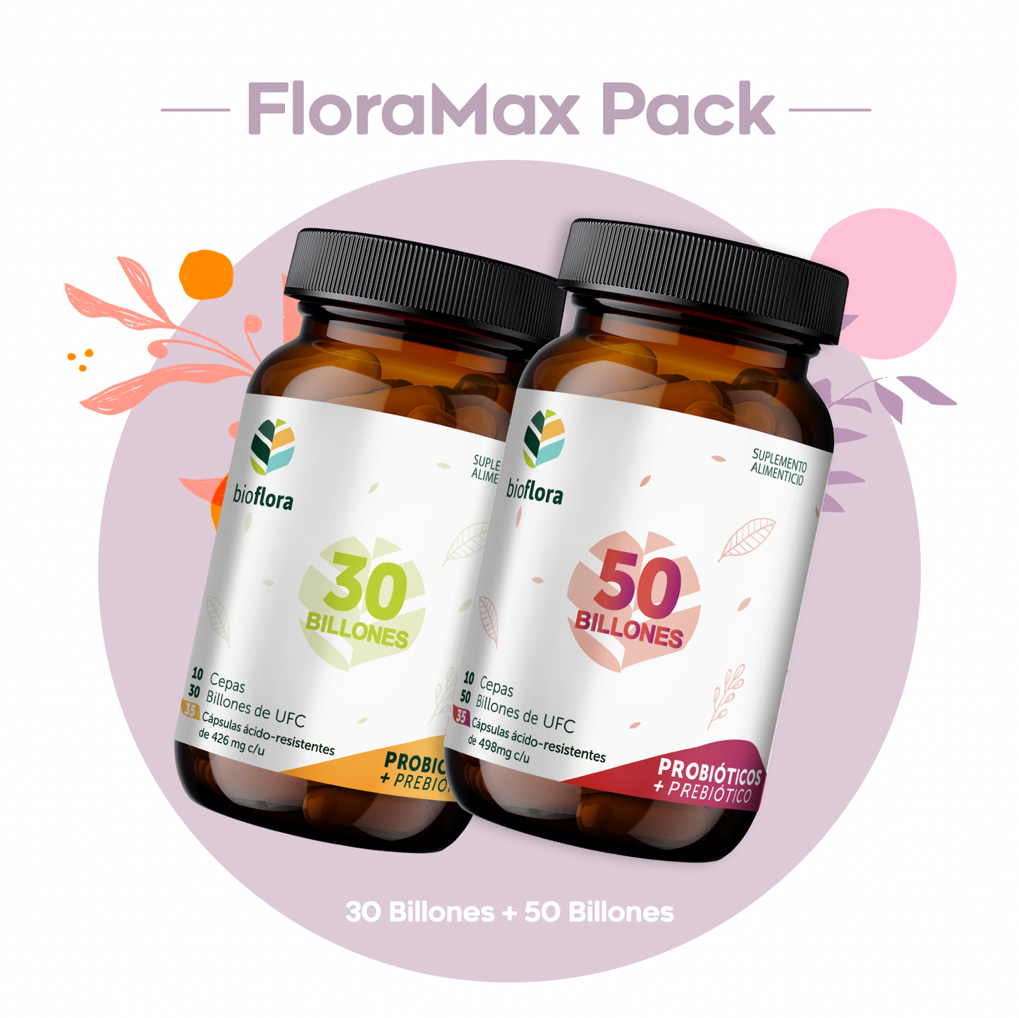 PACK FLORA MAX (1 -30 BILLONES + 1 -50 BILLONES)