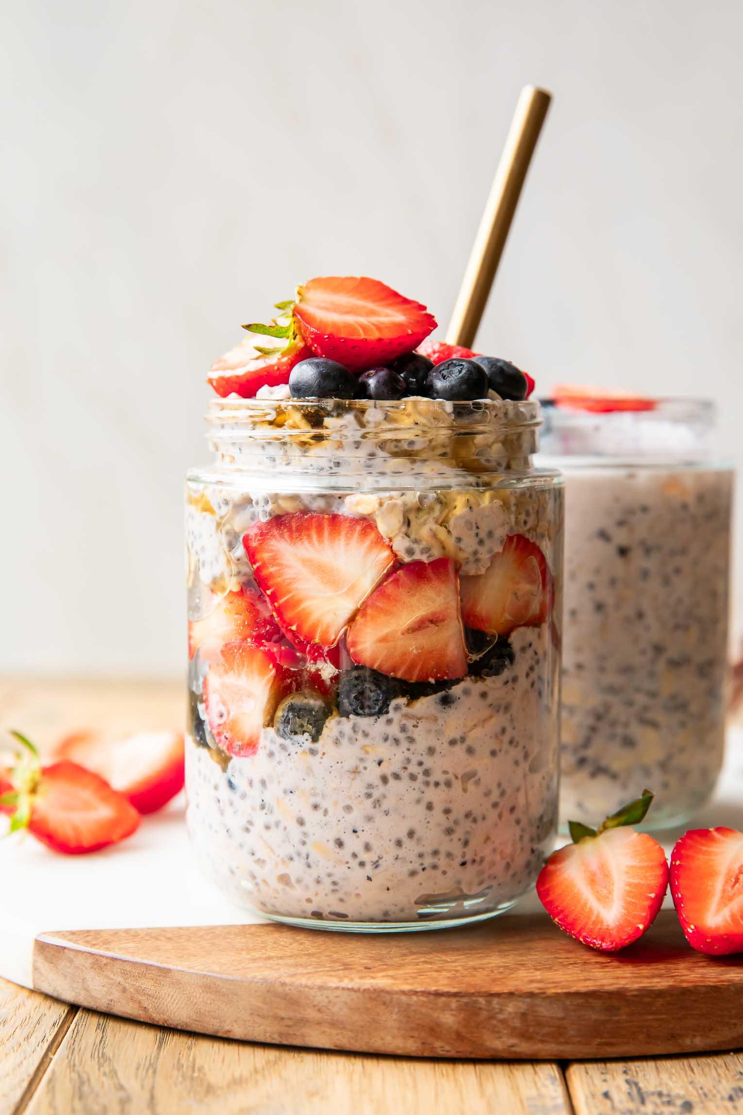 Overnight Oats: desayuno prebiótico con avena, yogur y chía para cuidar tu microbiota
