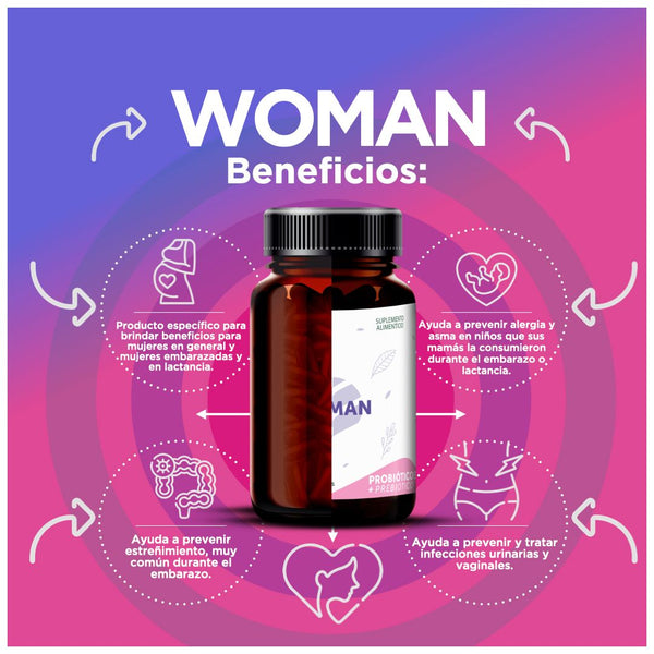 PROMOCIÓN: BIOFLORA / WOMAN - Probióticos y Prebióticos, 35 caps, 6 cepas, 20 billones UFC