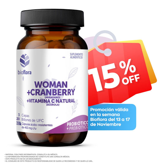 PROMOCIÓN: BIOFLORA WOMAN + CRANBERRY + VITAMINA C